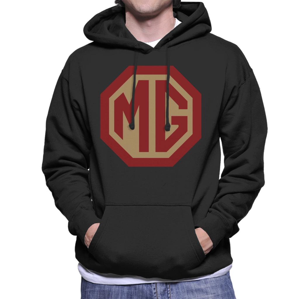 MG Red And Gold Logo British Motor Heritage Men's Hooded Sweatshirt-ALL + EVERY