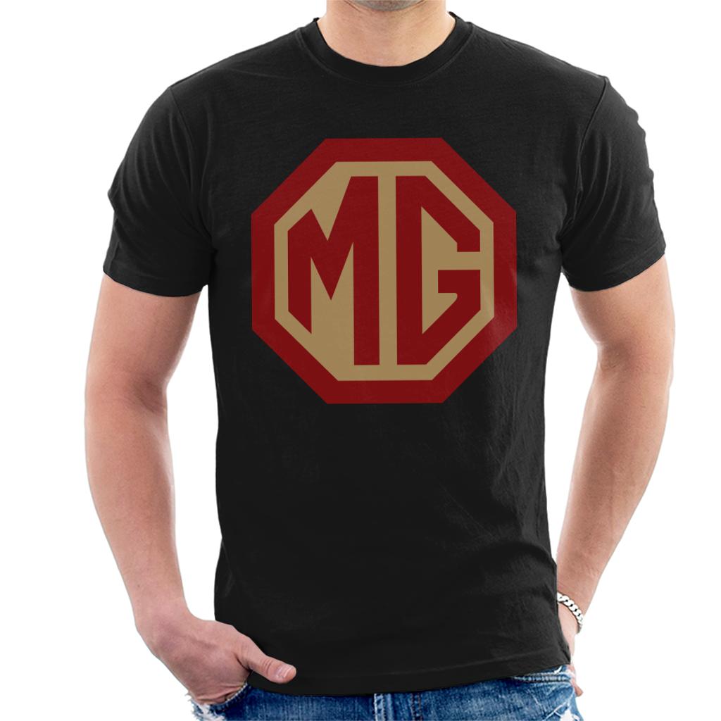 MG Red And Gold Logo British Motor Heritage Men's T-Shirt-ALL + EVERY