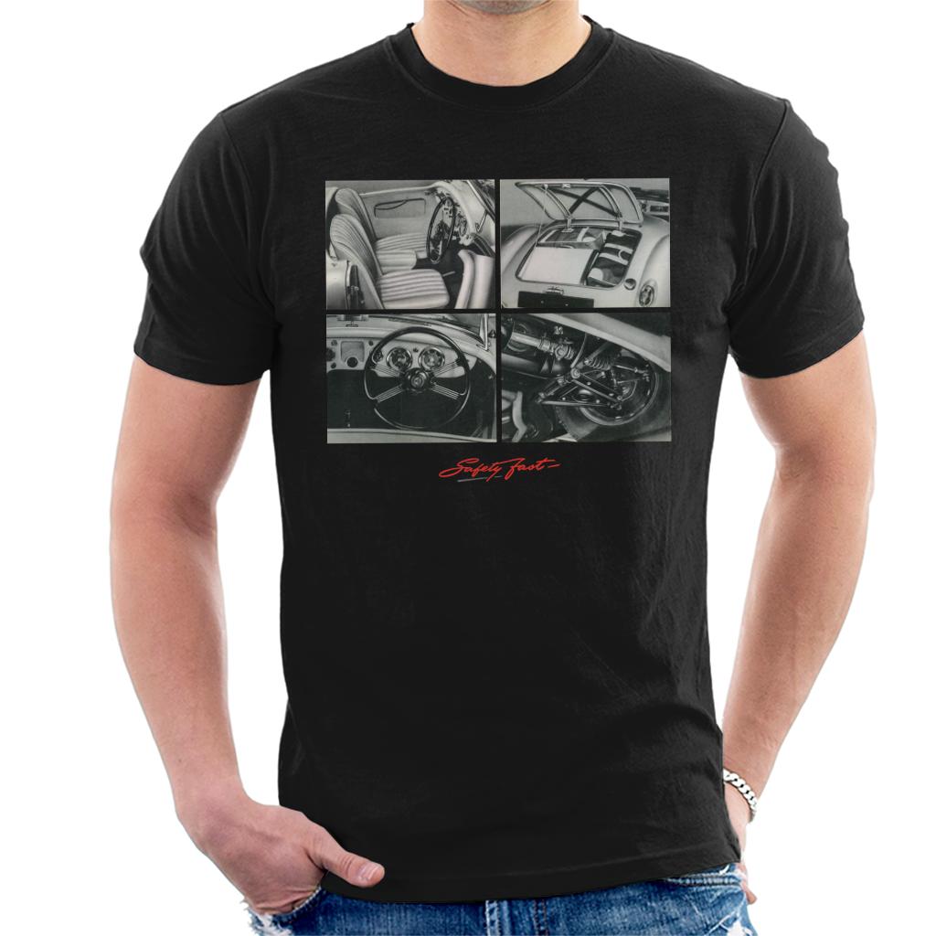 MG Safety Fast Montage British Motor Heritage Men's T-Shirt-ALL + EVERY