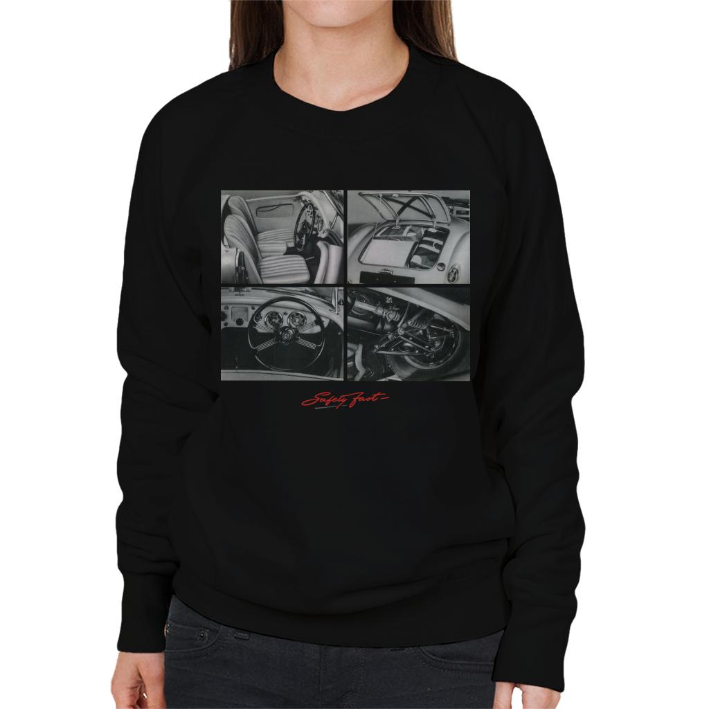 MG Safety Fast Montage British Motor Heritage Women's Sweatshirt-ALL + EVERY