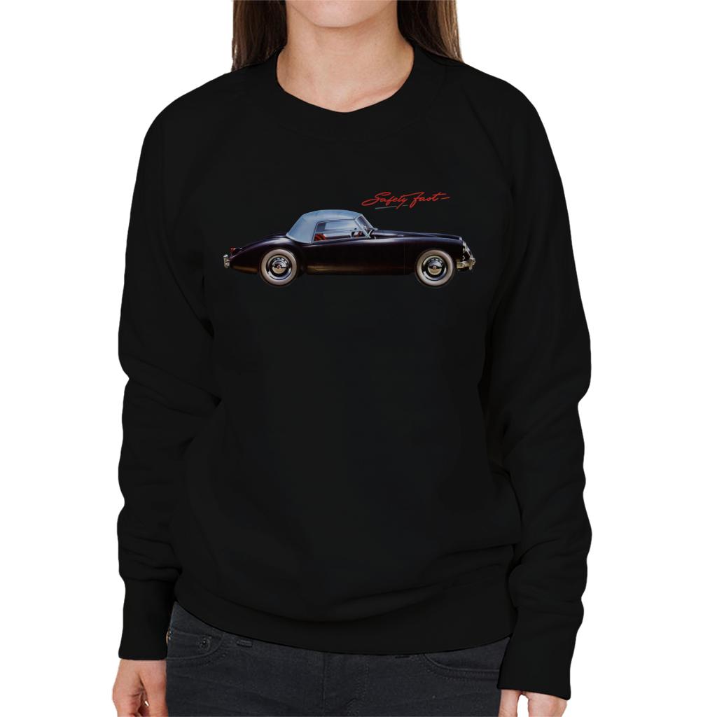 MG Safety Fast British Motor Heritage Women's Sweatshirt-ALL + EVERY