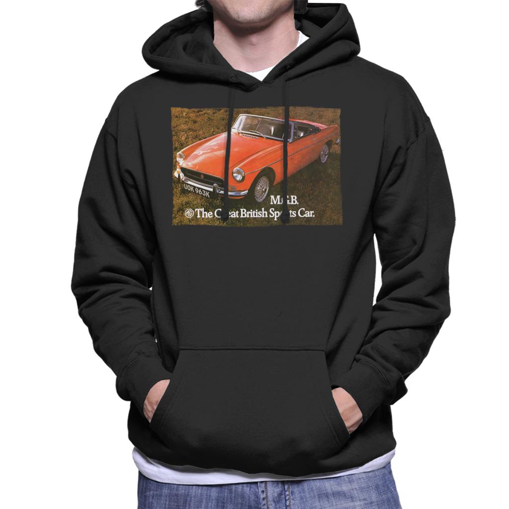 MG The Great British Sports Car British Motor Heritage Men's Hooded Sweatshirt-ALL + EVERY