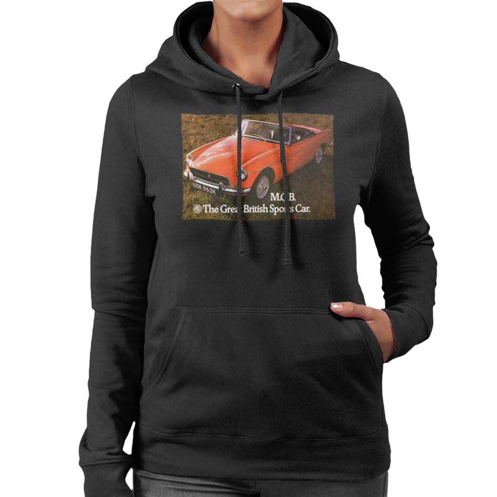 MG The Great British Sports Car British Motor Heritage Women's Hooded Sweatshirt-ALL + EVERY