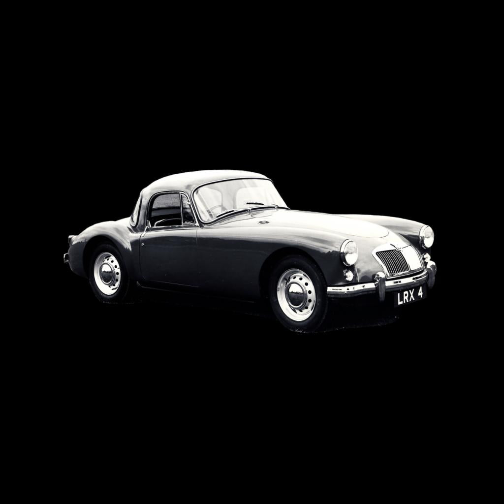 MG Side View British Motor Heritage Men's Hooded Sweatshirt-ALL + EVERY