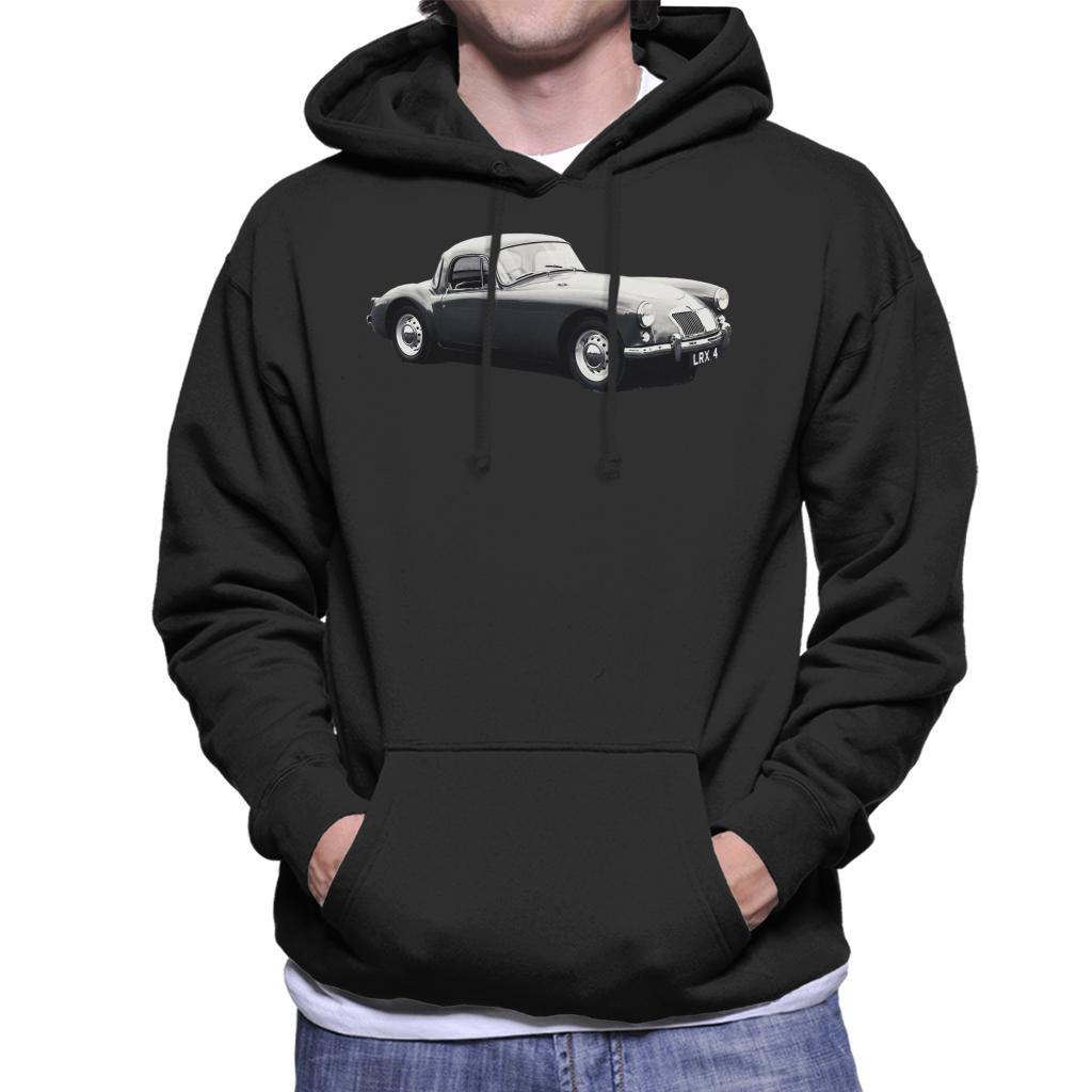 MG Side View British Motor Heritage Men's Hooded Sweatshirt-ALL + EVERY