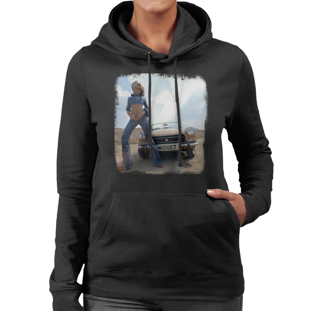 MG Midget British Motor Heritage Women's Hooded Sweatshirt-ALL + EVERY