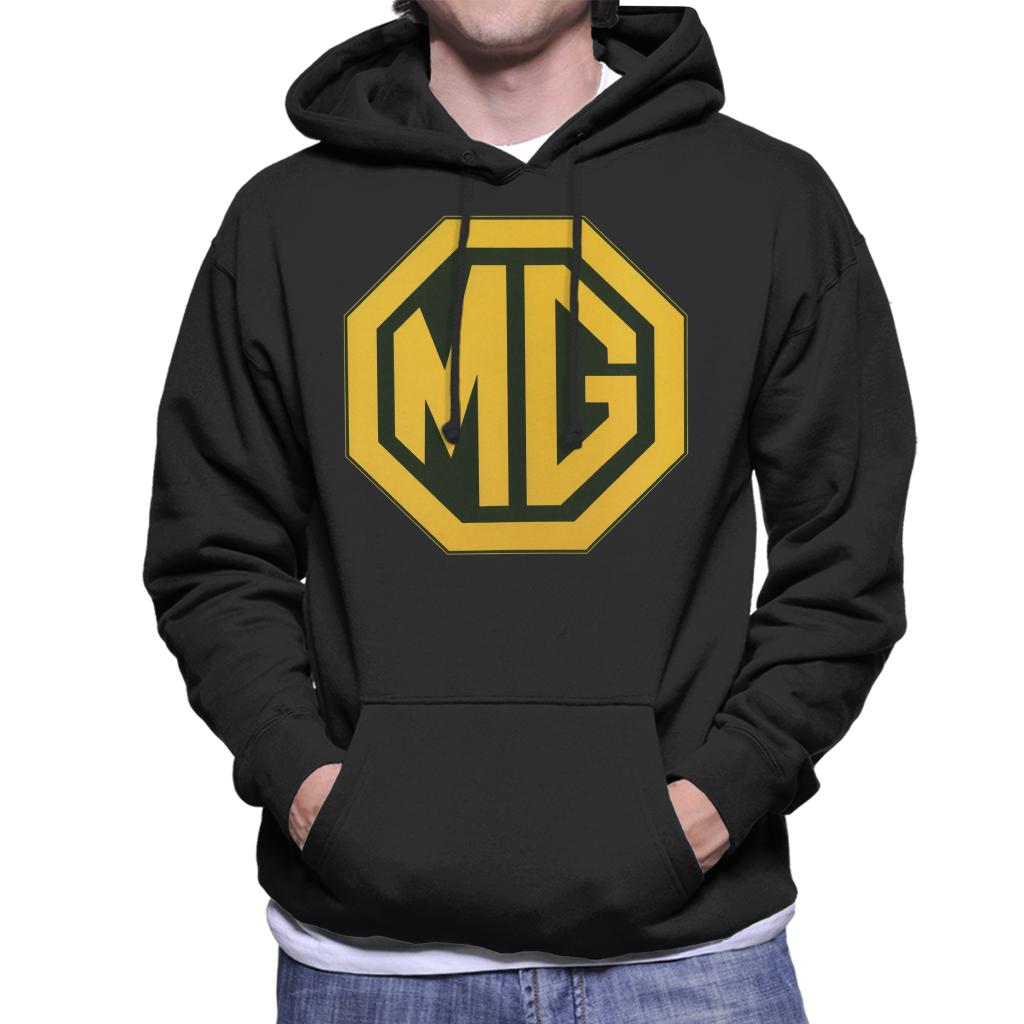 MG Gold Logo British Motor Heritage Men's Hooded Sweatshirt-ALL + EVERY