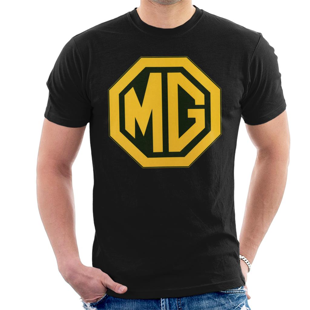 MG Gold Logo British Motor Heritage Men's T-Shirt-ALL + EVERY