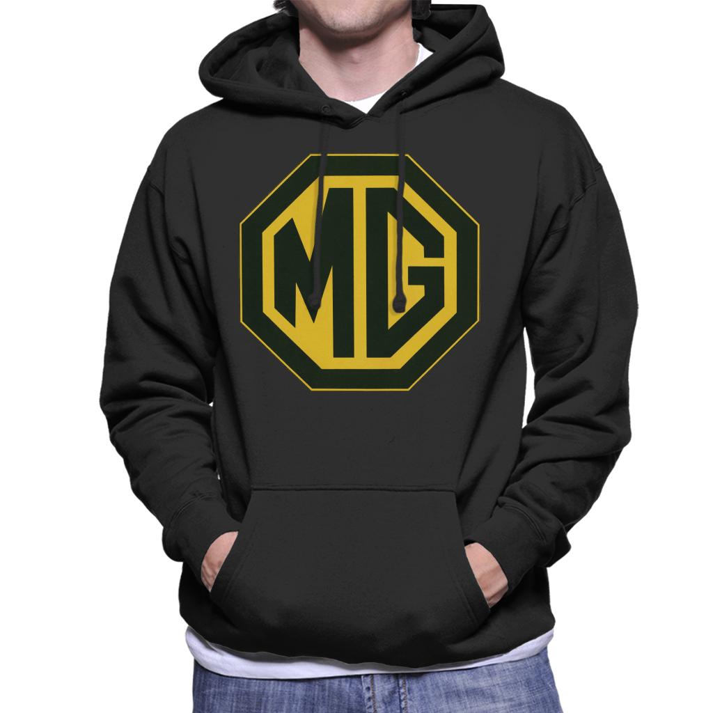 MG Black And Gold Logo British Motor Heritage Men's Hooded Sweatshirt-ALL + EVERY