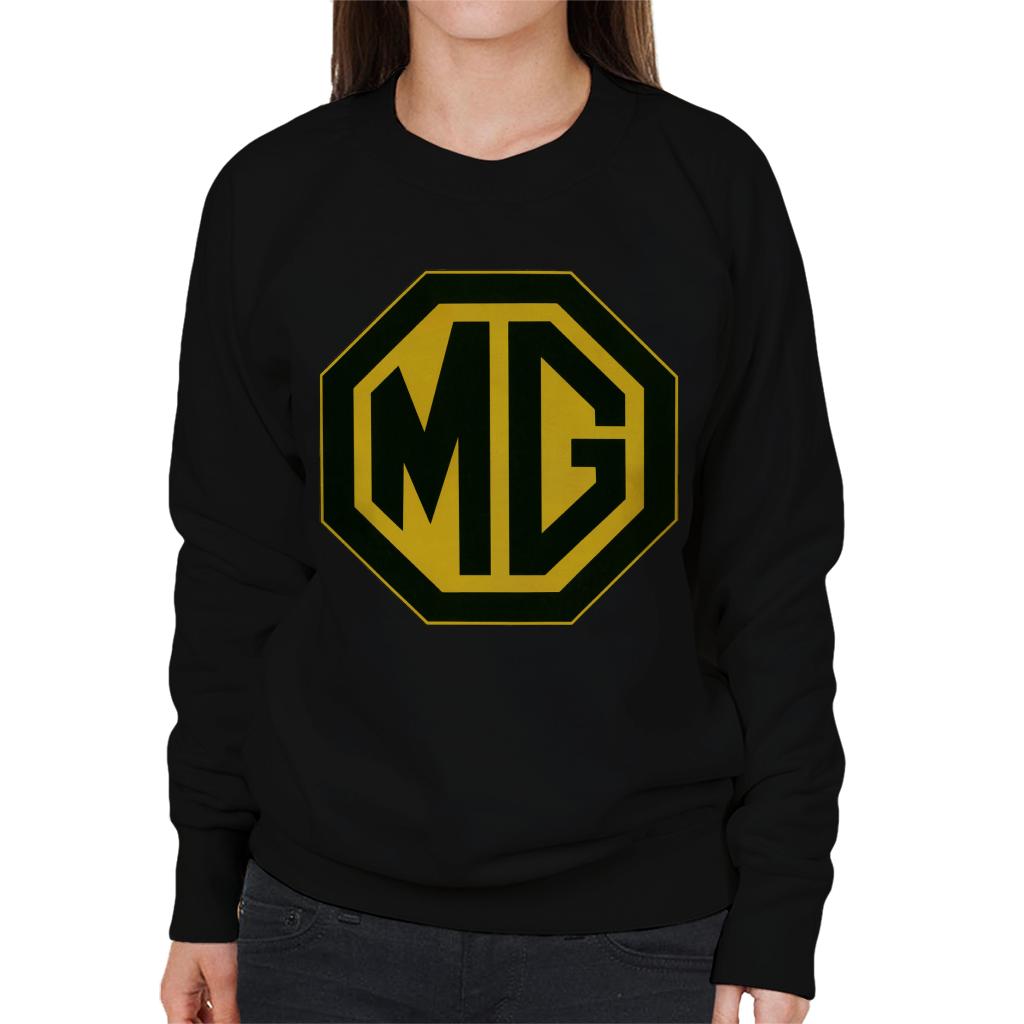 MG Black And Gold Logo British Motor Heritage Women's Sweatshirt-ALL + EVERY