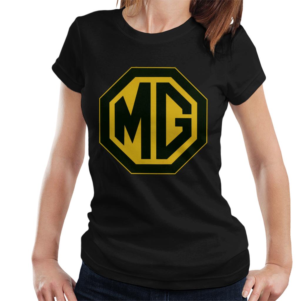 MG Black And Gold Logo British Motor Heritage Women's T-Shirt-ALL + EVERY