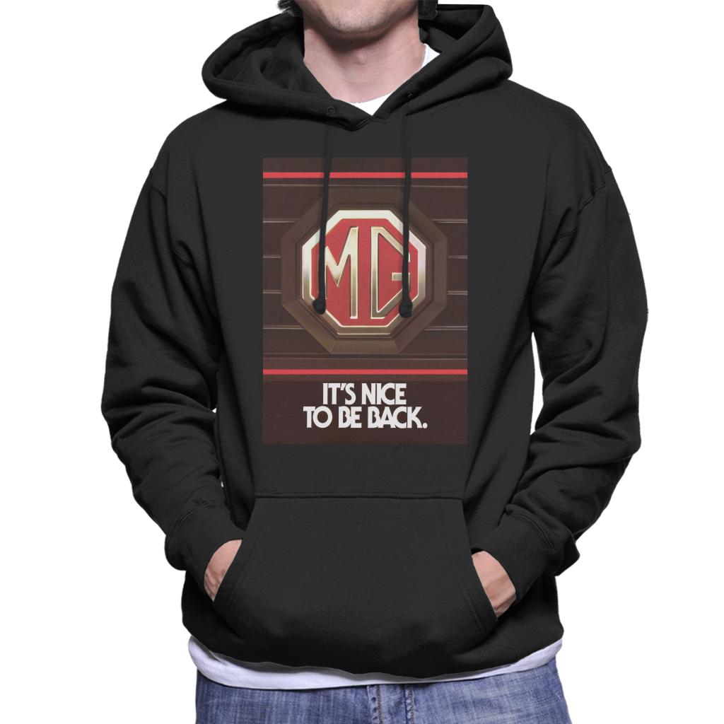 MG Its Nice To Be Back British Motor Heritage Men's Hooded Sweatshirt-ALL + EVERY