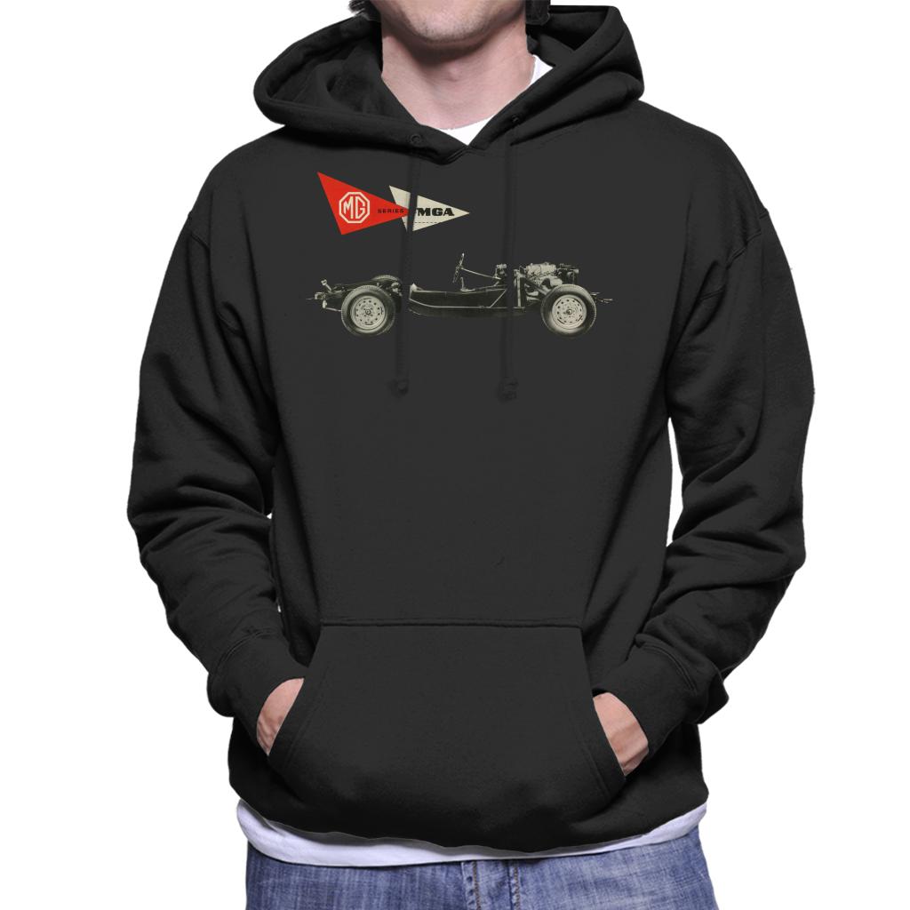 MG MGA Series British Motor Heritage Men's Hooded Sweatshirt-ALL + EVERY