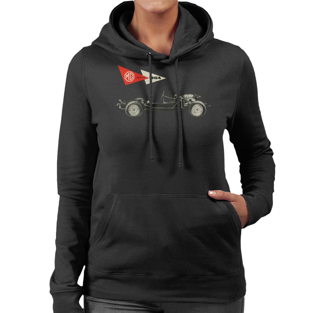 MG MGA Series British Motor Heritage Women's Hooded Sweatshirt-ALL + EVERY