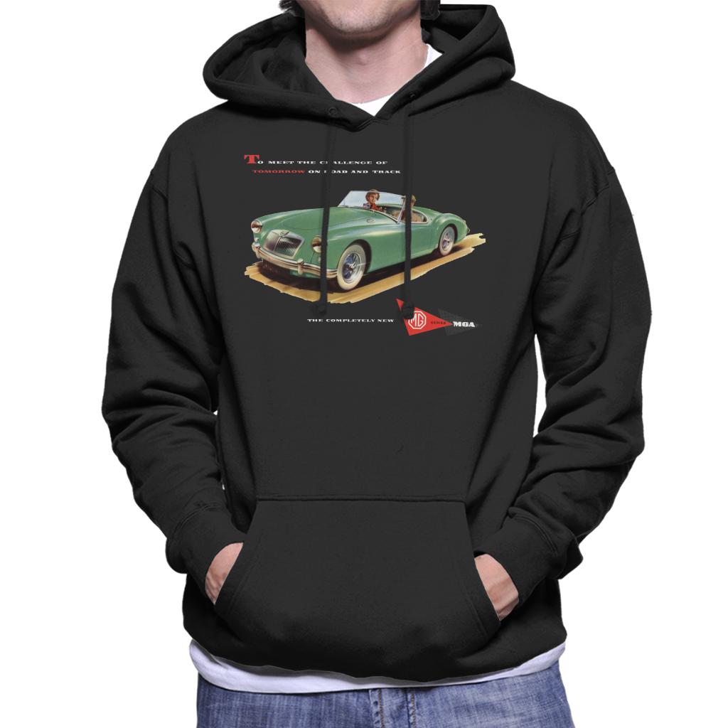 MG On Road And Track British Motor Heritage Men's Hooded Sweatshirt-ALL + EVERY