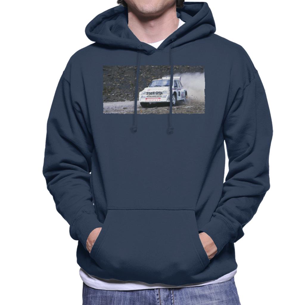 MG Metro 6R4 Drifting British Motor Heritage Men's Hooded Sweatshirt-ALL + EVERY