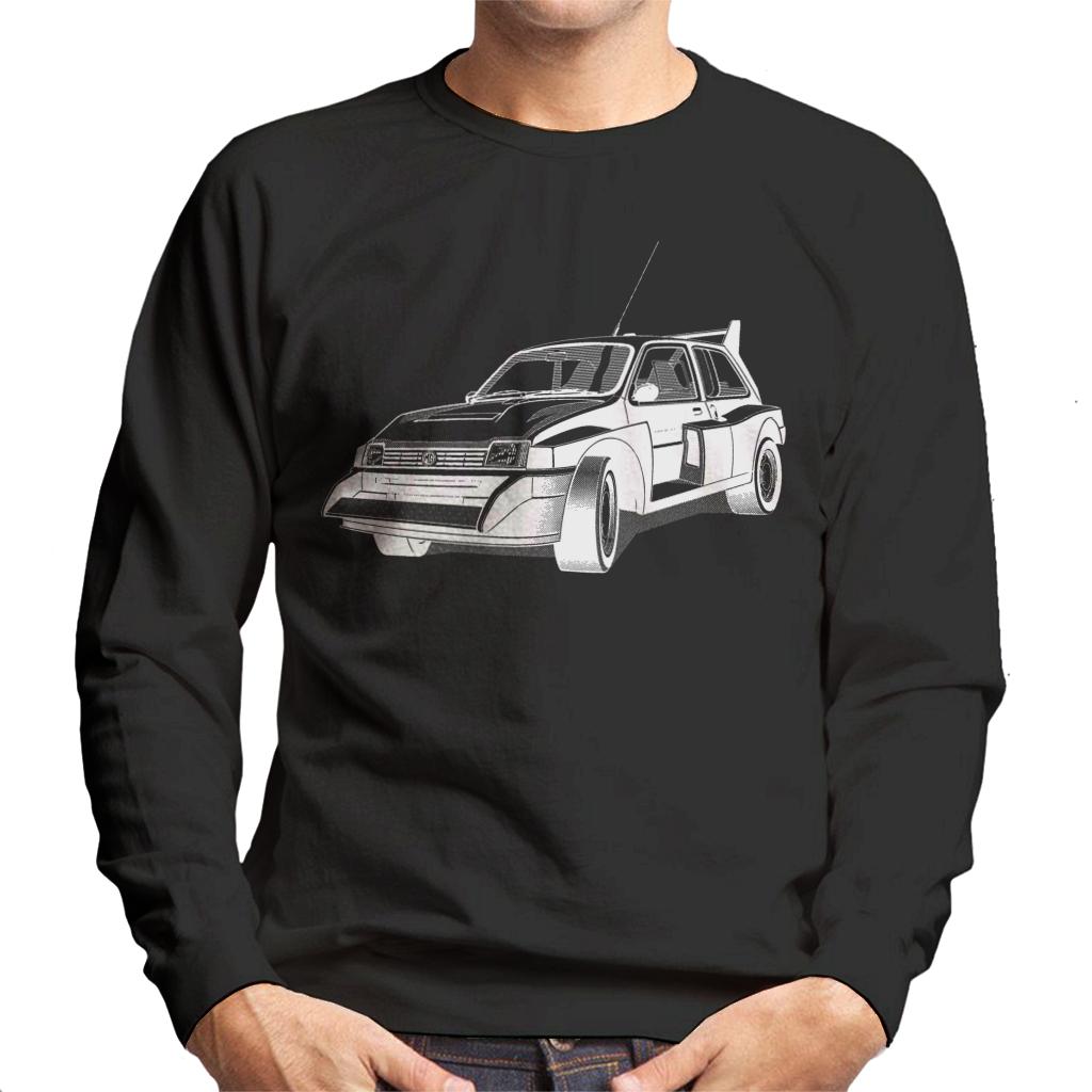 MG Metro 6R4 Black And White British Motor Heritage Men's Sweatshirt-ALL + EVERY