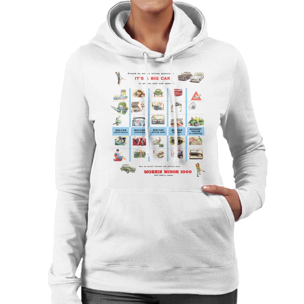 Morris Advert Design British Motor Heritage Women's Hooded Sweatshirt-ALL + EVERY