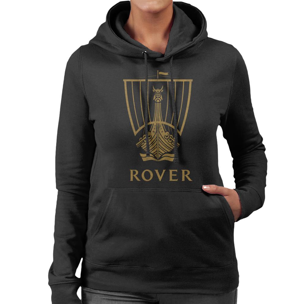 Rover Logo Gold Longship British Motor Heritage Women's Hooded Sweatshirt-ALL + EVERY