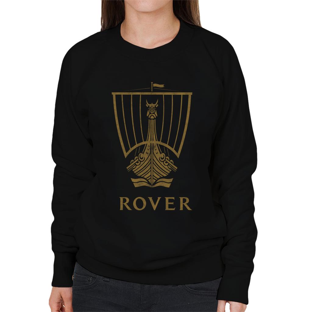 Rover Logo Gold Longship British Motor Heritage Women's Sweatshirt-ALL + EVERY