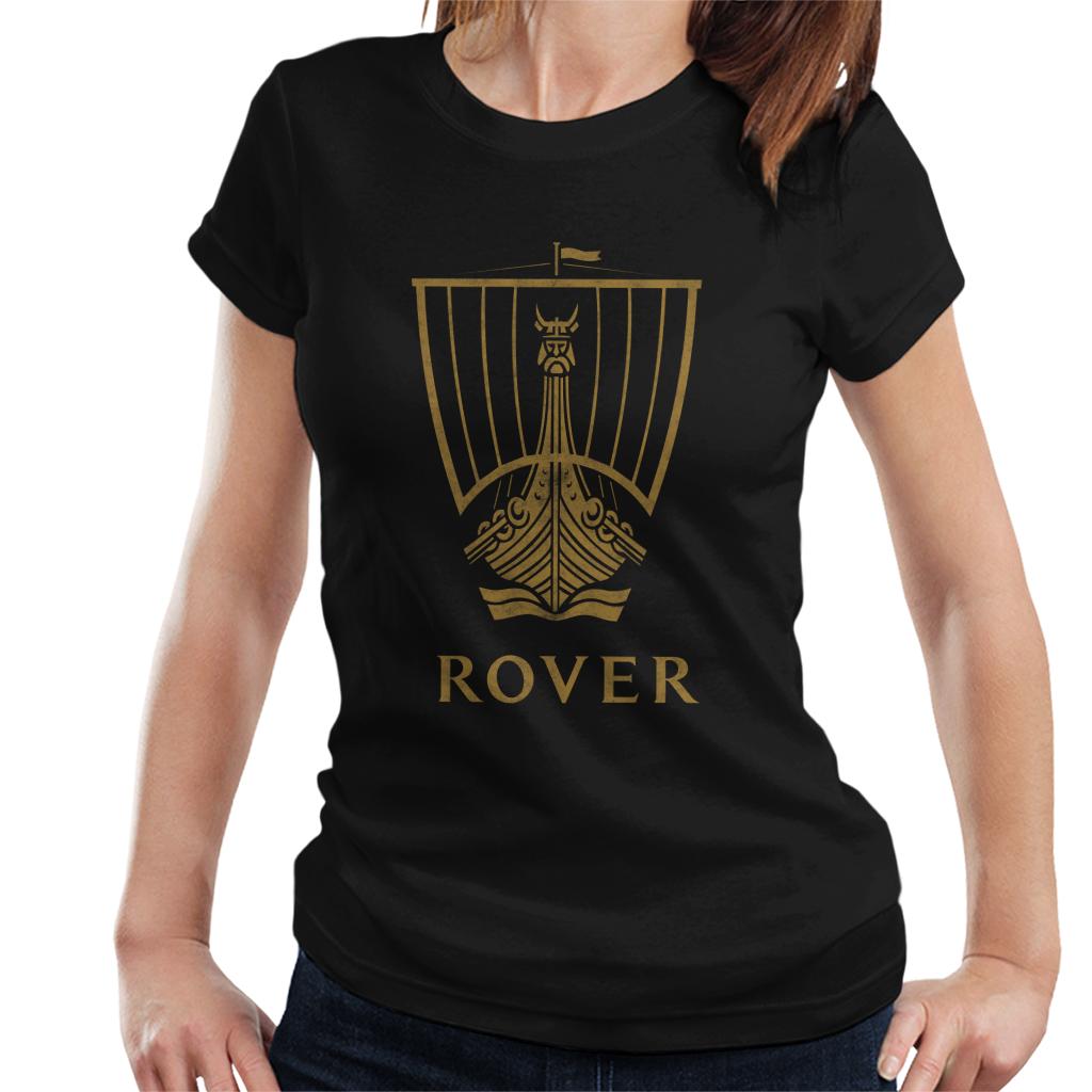 Rover Logo Gold Longship British Motor Heritage Women's T-Shirt-ALL + EVERY