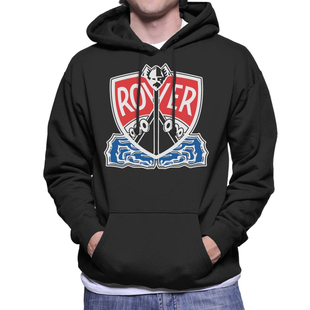 Rover Logo With Border British Motor Heritage Men's Hooded Sweatshirt-ALL + EVERY