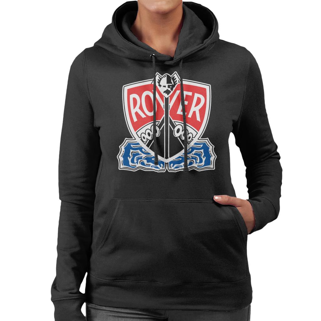 Rover Logo With Border British Motor Heritage Women's Hooded Sweatshirt-ALL + EVERY