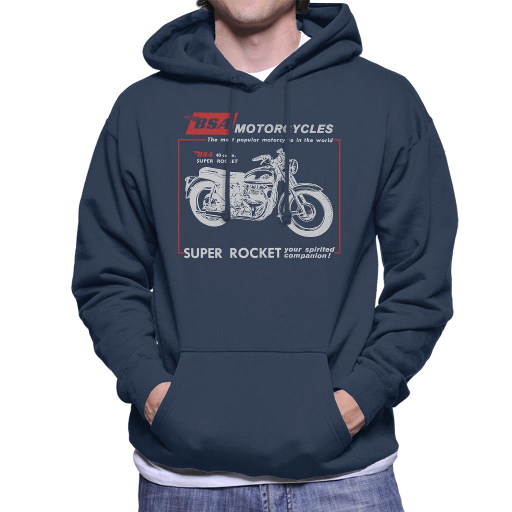 BSA Motorcycles Super Rocket Men's Hooded Sweatshirt-ALL + EVERY