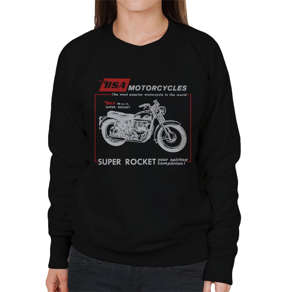 BSA Motorcycles Super Rocket Women's Sweatshirt-ALL + EVERY