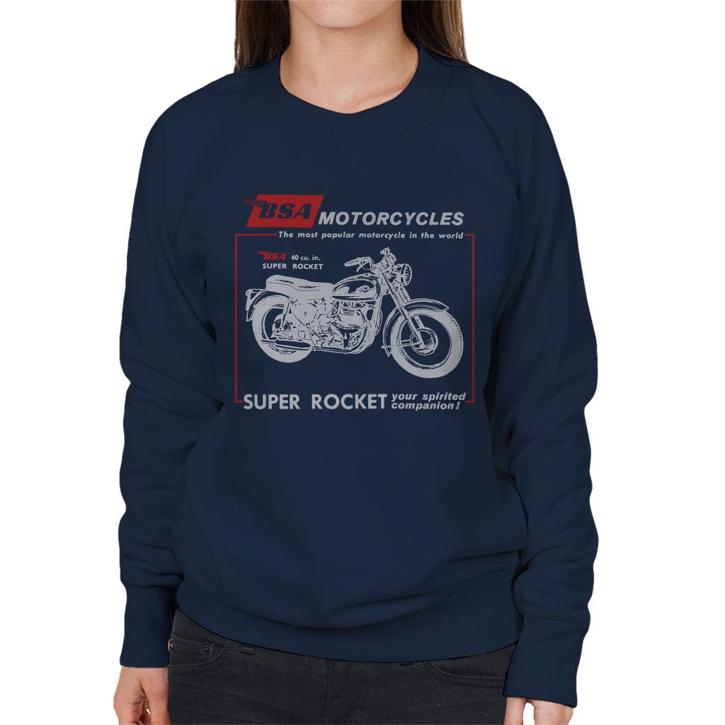 BSA Motorcycles Super Rocket Women's Sweatshirt-ALL + EVERY