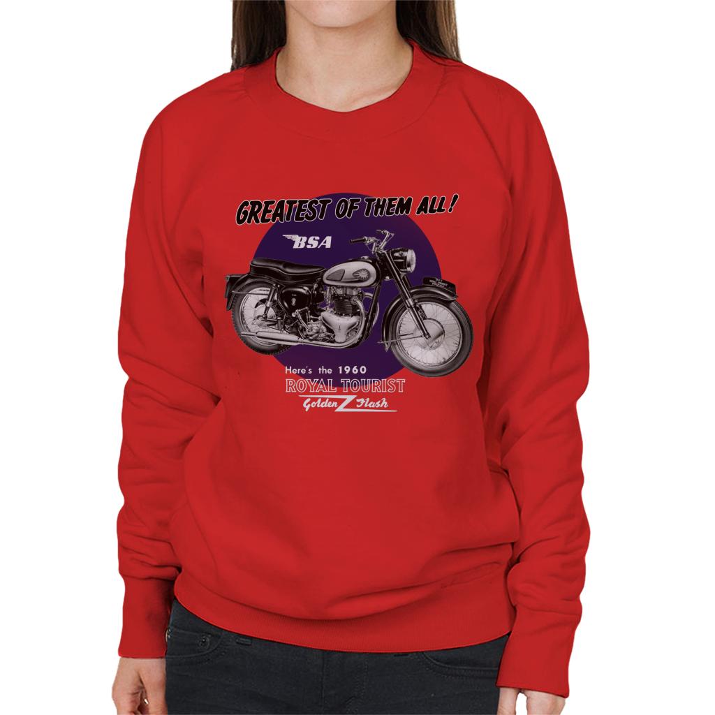 BSA Greatest Of Them All Golden Flash Women's Sweatshirt-ALL + EVERY