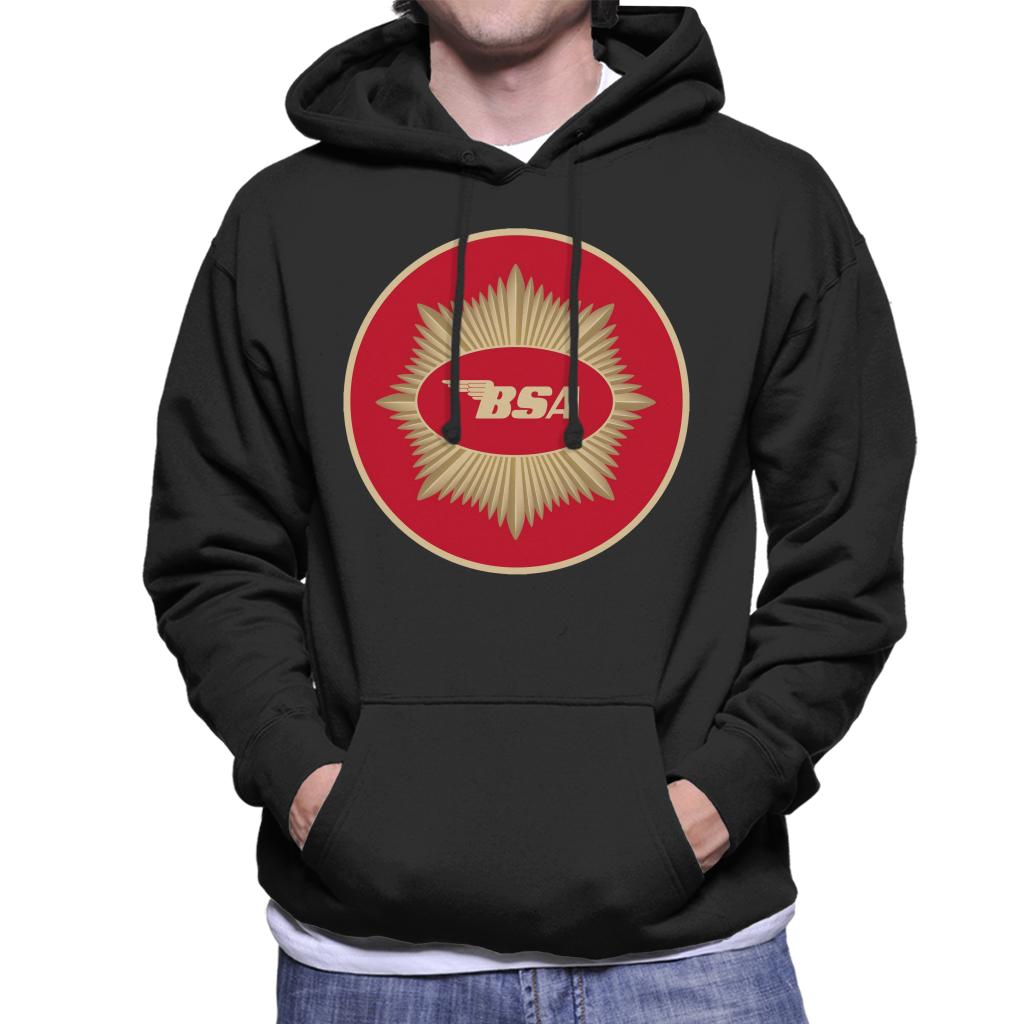 BSA Motorcycle Red Logo Men's Hooded Sweatshirt-ALL + EVERY