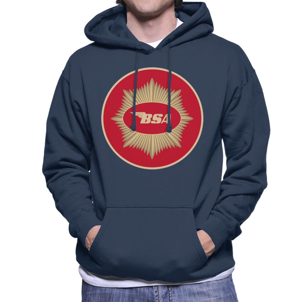 BSA Motorcycle Red Logo Men's Hooded Sweatshirt-ALL + EVERY