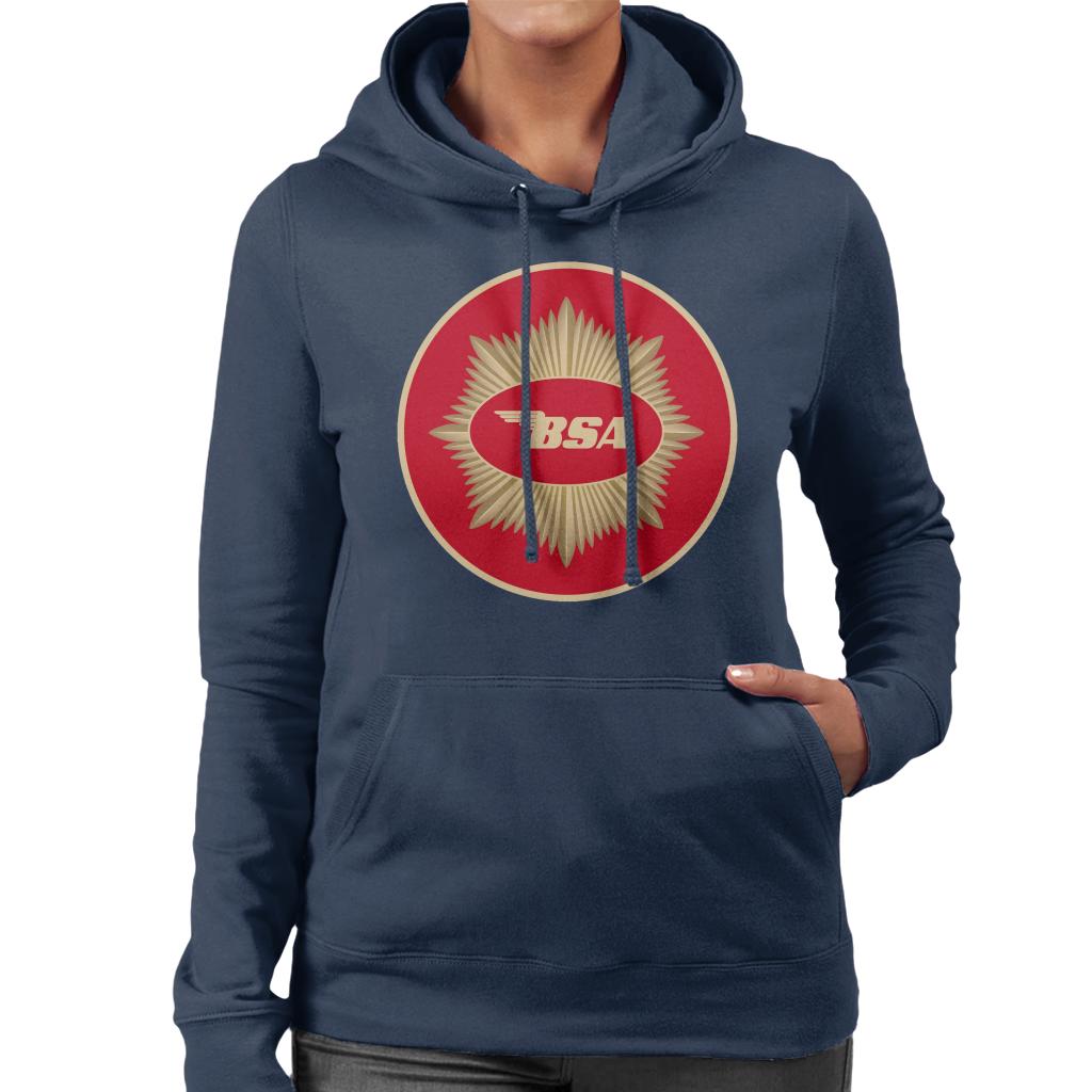 BSA Motorcycle Red Logo Women's Hooded Sweatshirt-ALL + EVERY