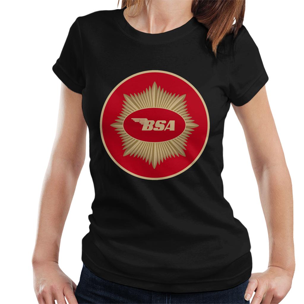 BSA Motorcycle Red Logo Women's T-Shirt-ALL + EVERY