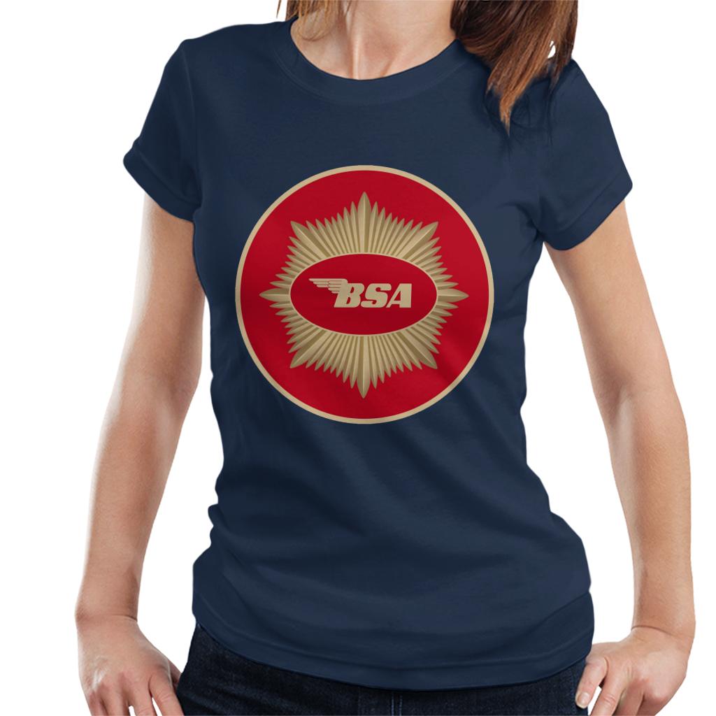 BSA Motorcycle Red Logo Women's T-Shirt-ALL + EVERY