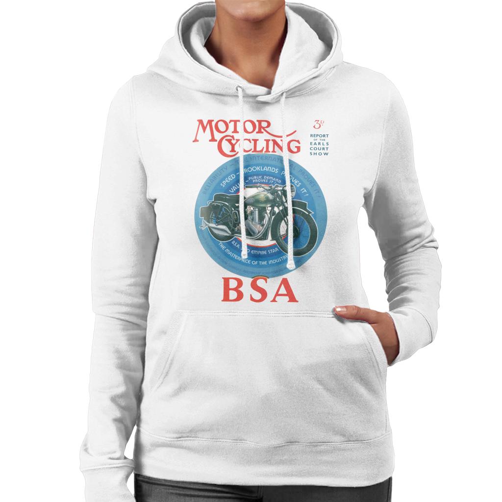 BSA Motor Cycling Empire Star Women's Hooded Sweatshirt-ALL + EVERY