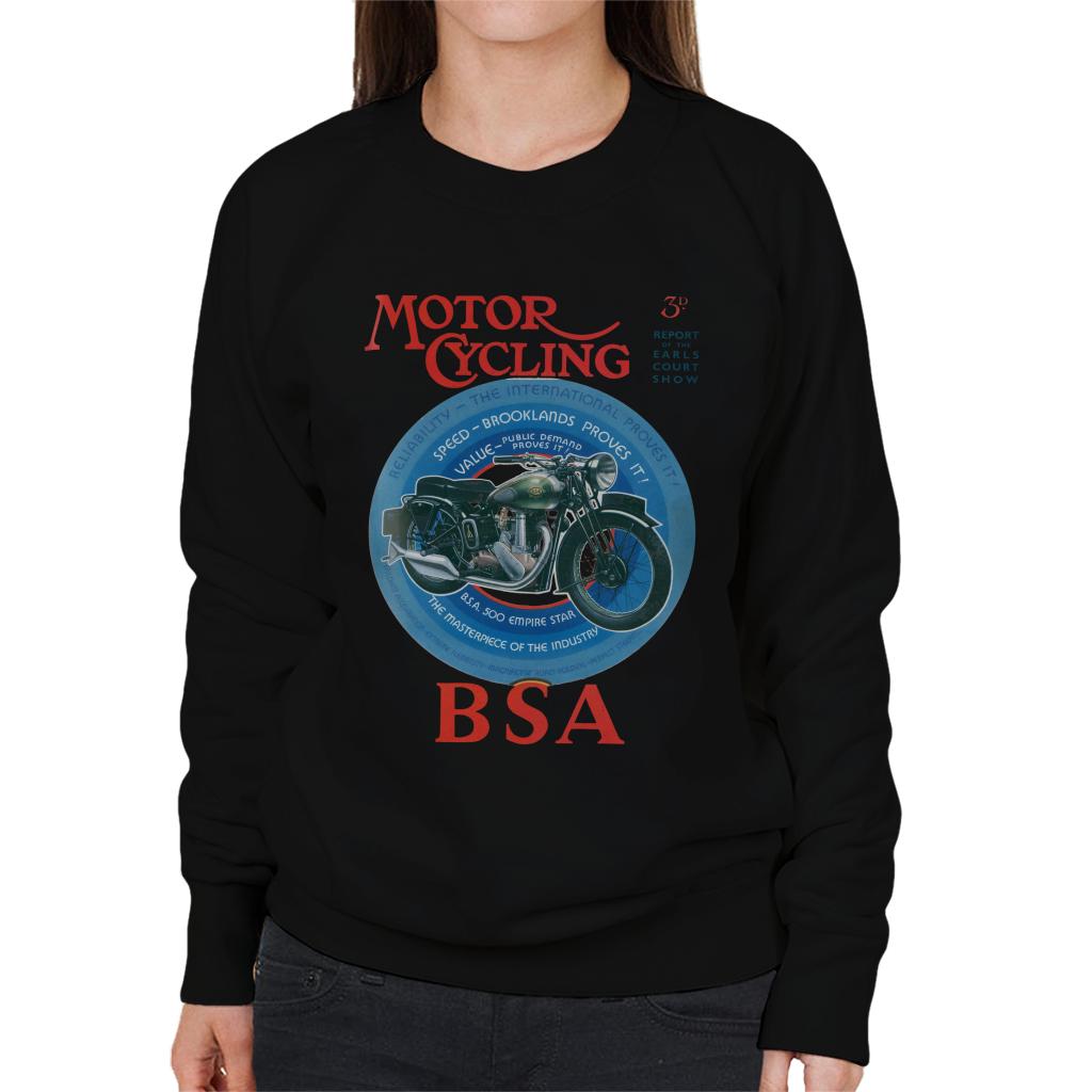 BSA Motor Cycling Empire Star Women's Sweatshirt-ALL + EVERY