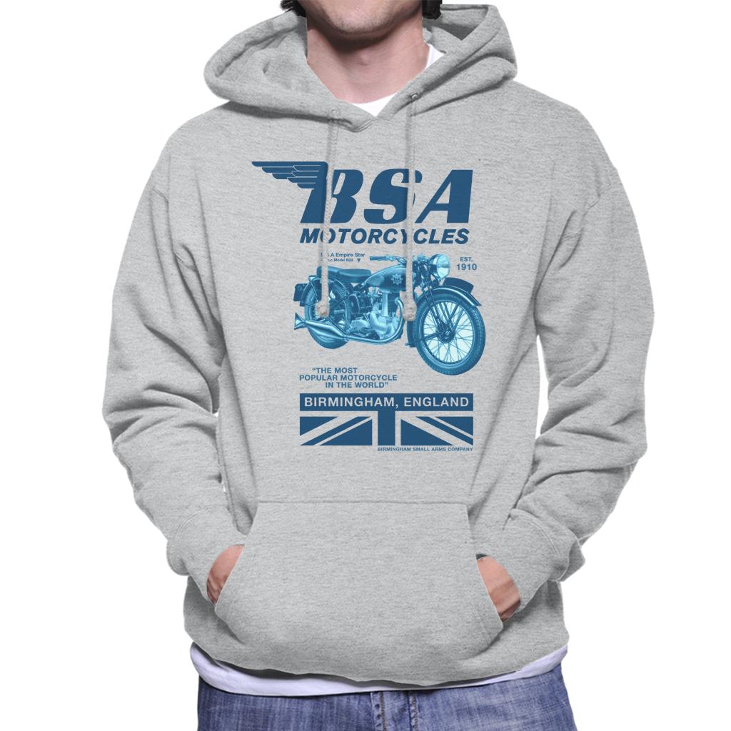 BSA Motorcycles Birmingham England Men's Hooded Sweatshirt-ALL + EVERY