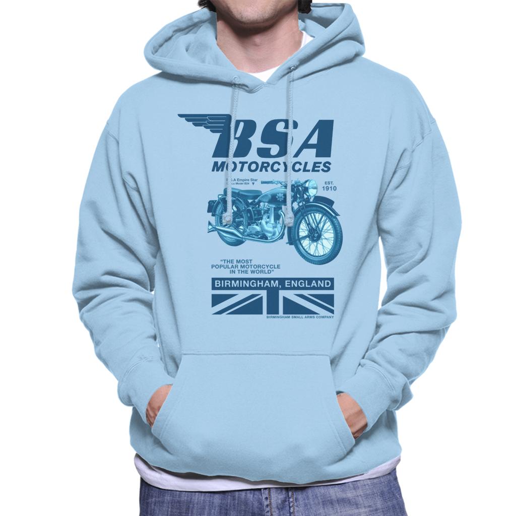 BSA Motorcycles Birmingham England Men's Hooded Sweatshirt-ALL + EVERY