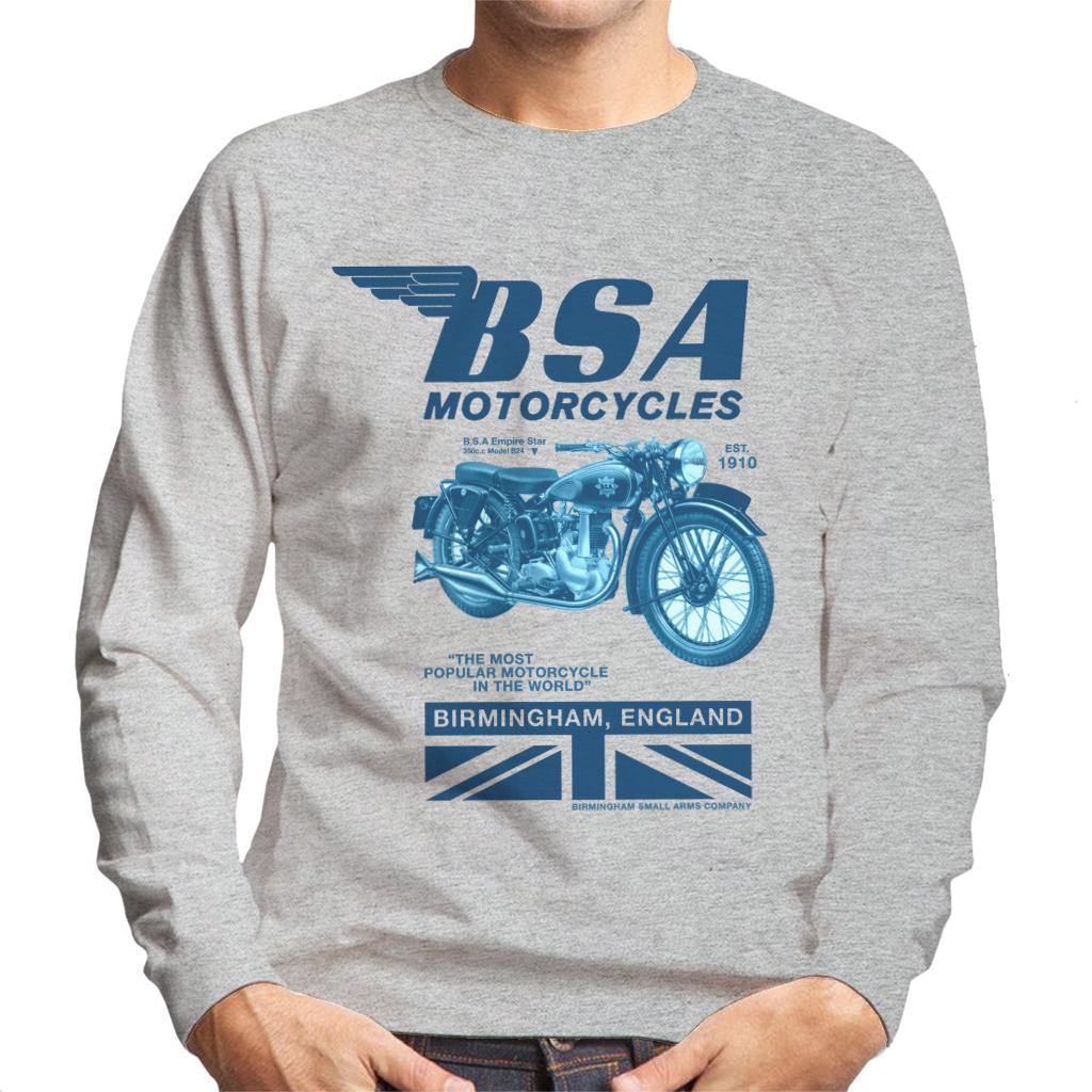 BSA Motorcycles Birmingham England Men's Sweatshirt-ALL + EVERY