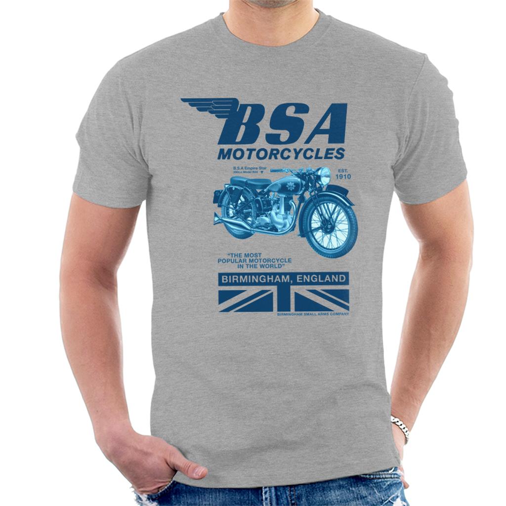 BSA Motorcycles Birmingham England Men's T-Shirt-ALL + EVERY