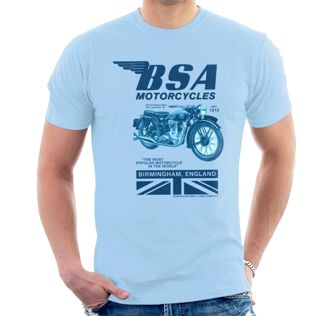 BSA Motorcycles Birmingham England Men's T-Shirt-ALL + EVERY