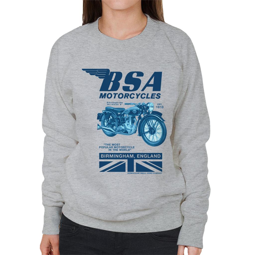 BSA Motorcycles Birmingham England Women's Sweatshirt-ALL + EVERY