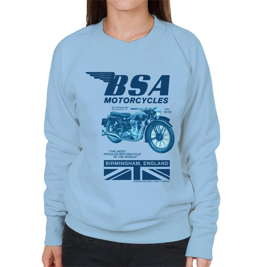 BSA Motorcycles Birmingham England Women's Sweatshirt-ALL + EVERY