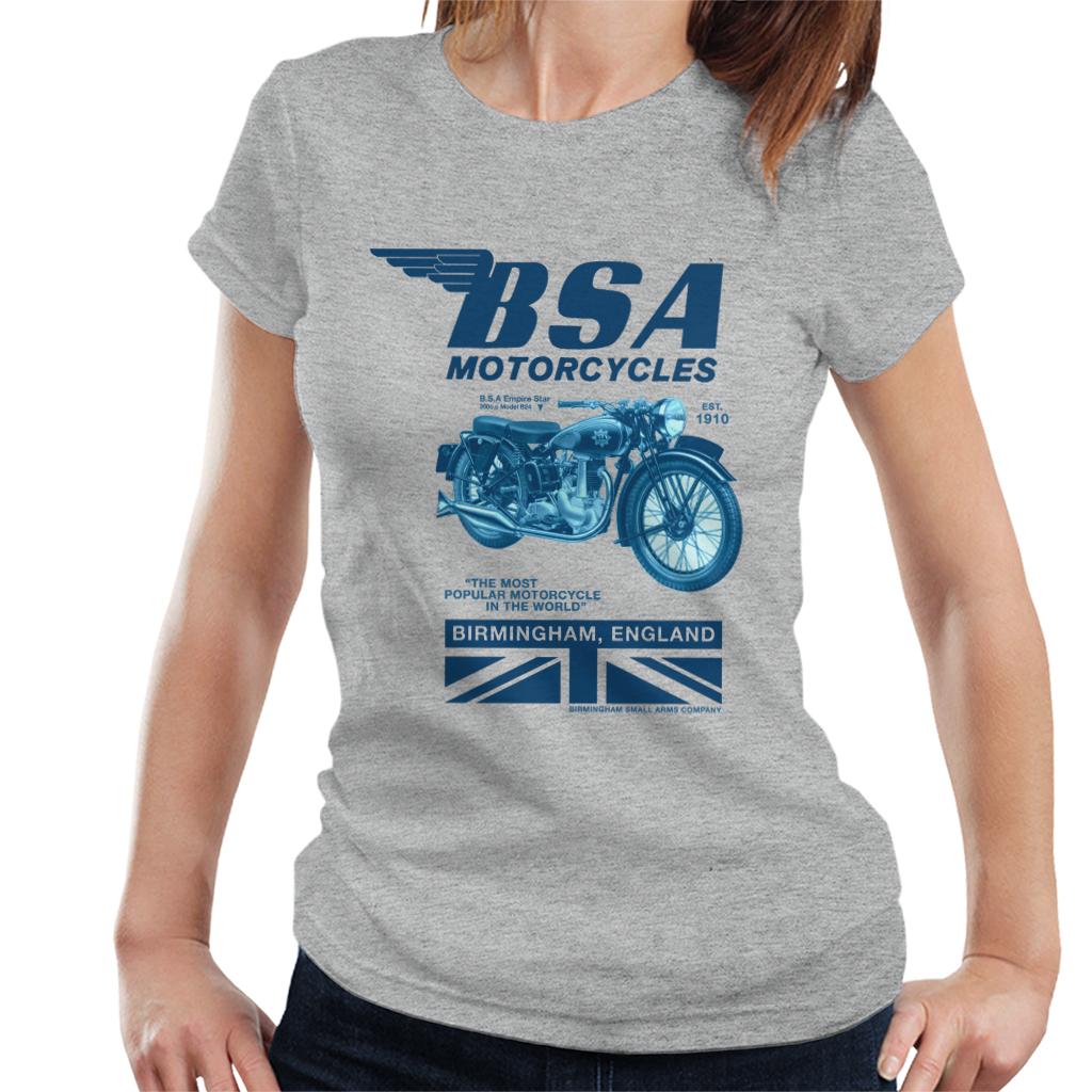 BSA Motorcycles Birmingham England Women's T-Shirt-ALL + EVERY