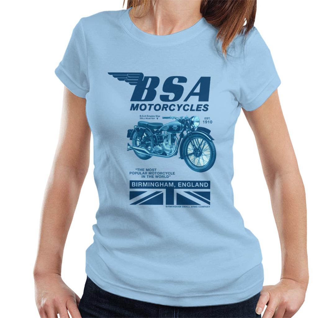 BSA Motorcycles Birmingham England Women's T-Shirt-ALL + EVERY