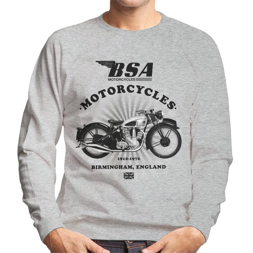 BSA Motorcycles 1910 Birmingham England Men's Sweatshirt-ALL + EVERY