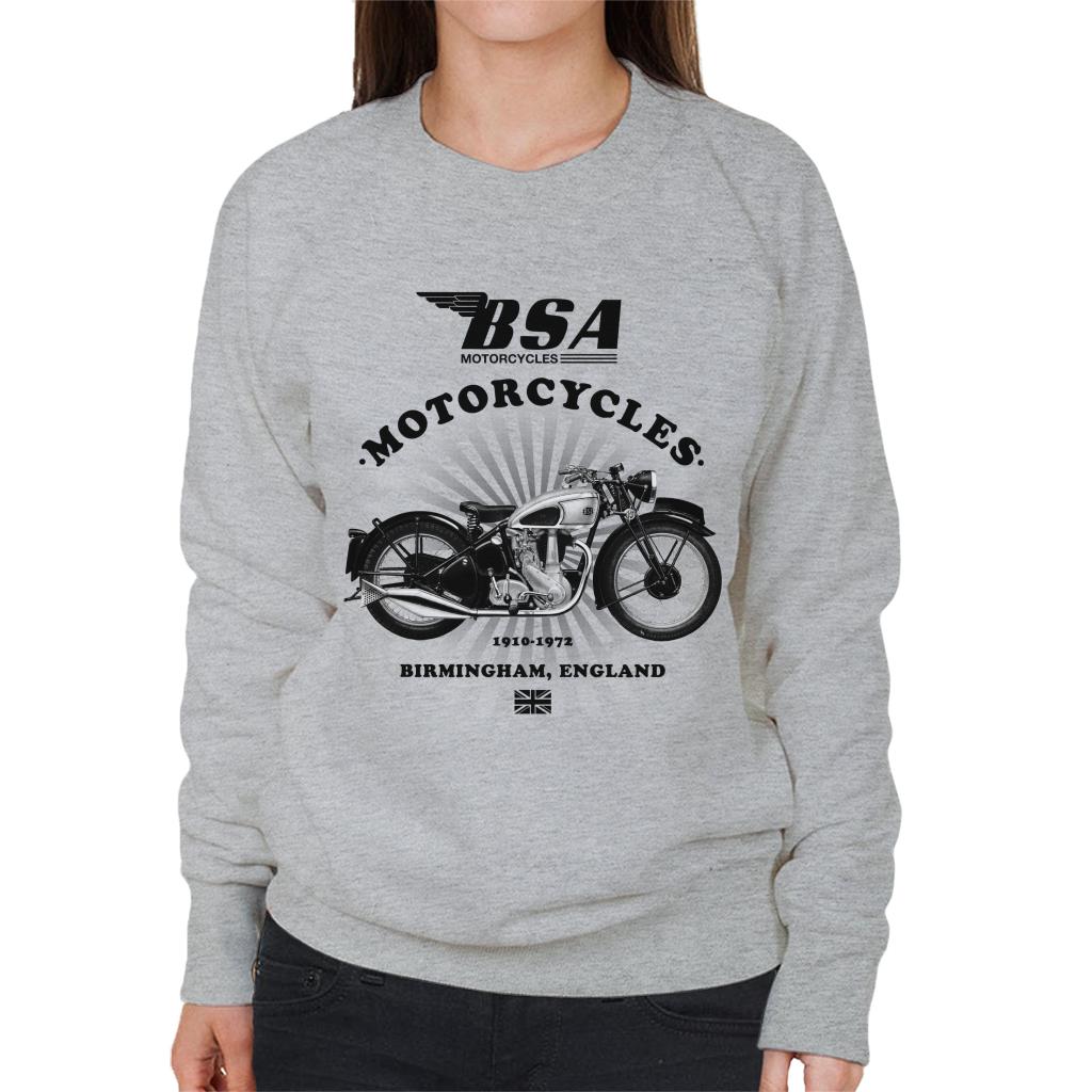 BSA Motorcycles 1910 Birmingham England Women's Sweatshirt-ALL + EVERY