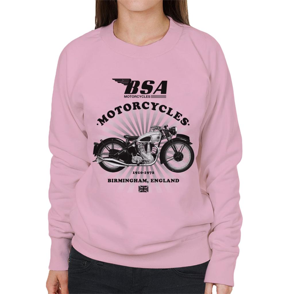 BSA Motorcycles 1910 Birmingham England Women's Sweatshirt-ALL + EVERY